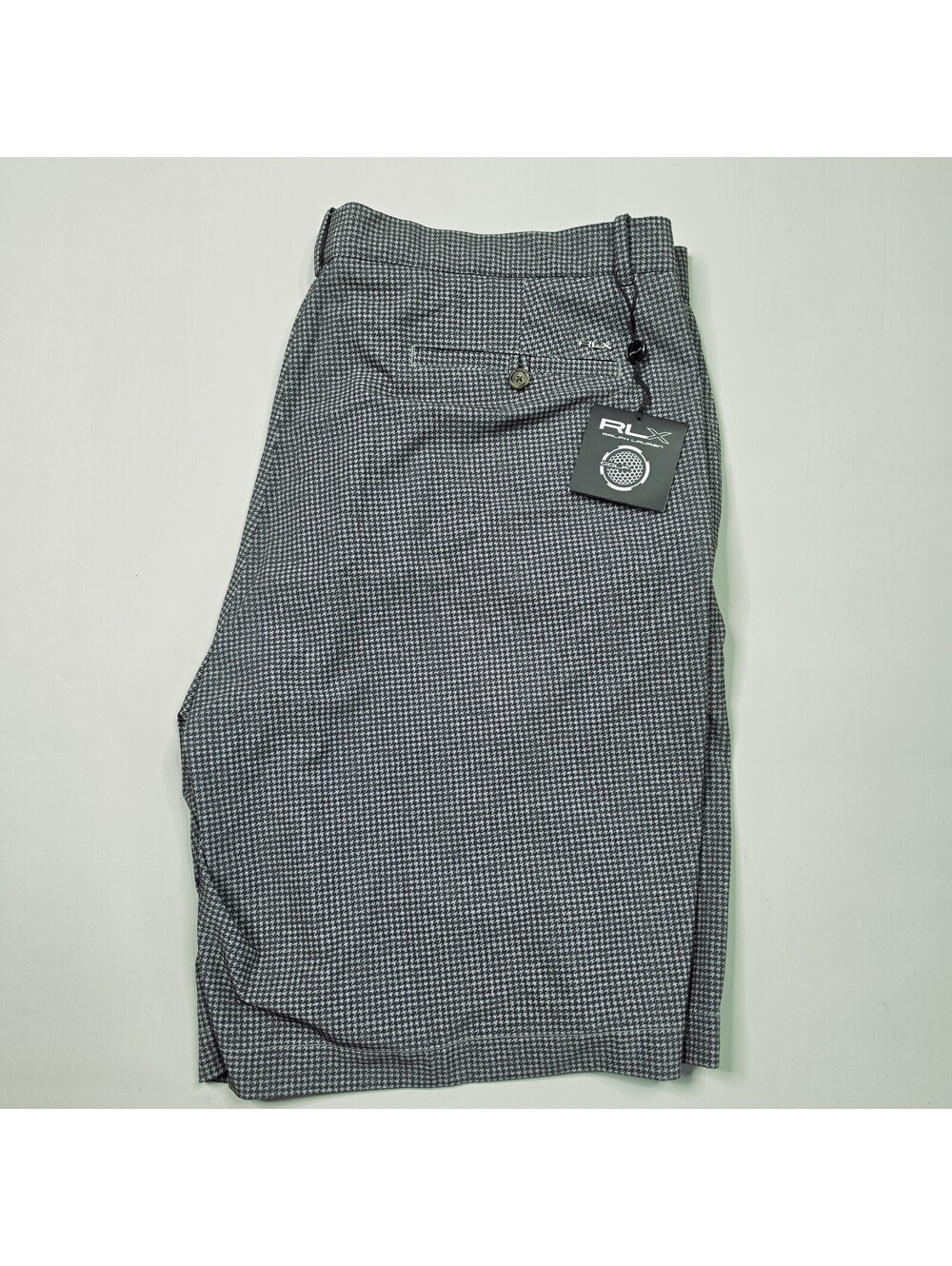 New RLX Ralph Lauren Houndstooth Performance Golf Shorts Wicking 42